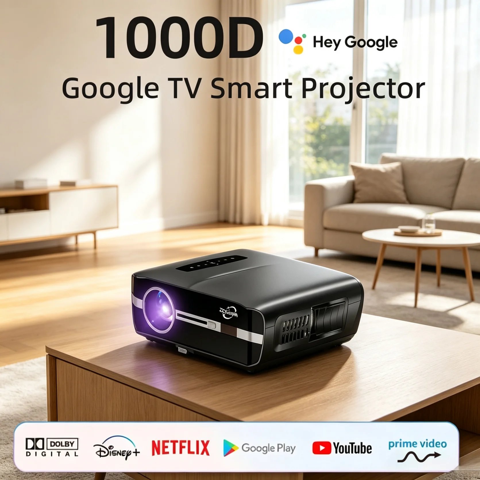 Home Cinema Entertainment - Official Google TV 4K Projector 4200ANSI