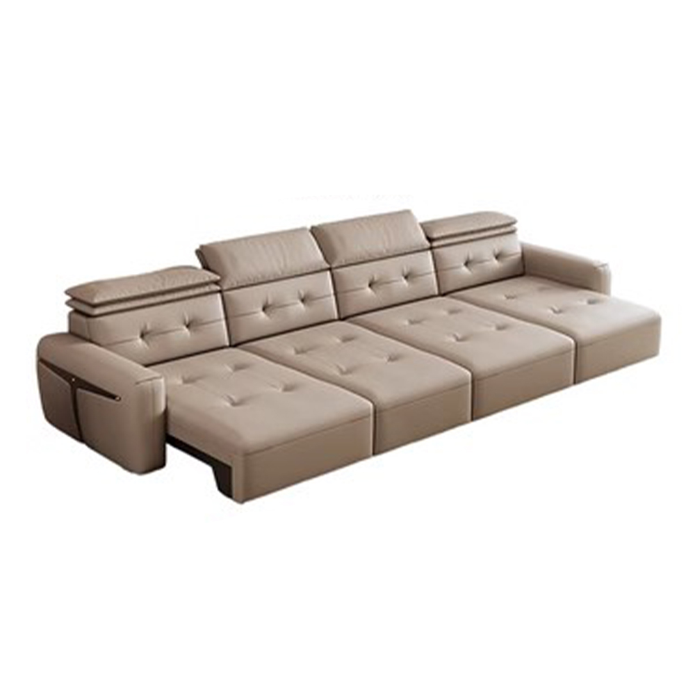 Home Cinema Furniture - MINGDIBAO Genuine Leather Electric Convertible Sofa