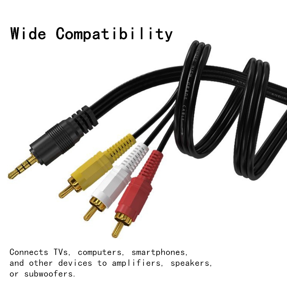 3.5mm to 3 RCA Audio Video Cab - огляд і ціна Home Cinema Ampli