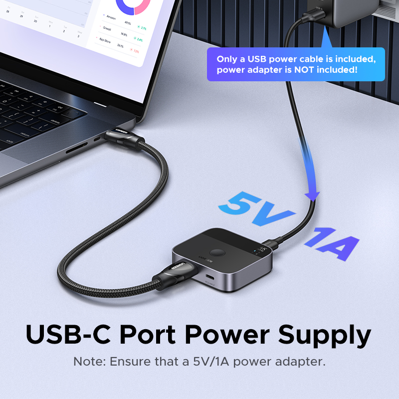UGREEN HDMI USB C Switch 2 in  - огляд і ціна Home Cinema Dvd