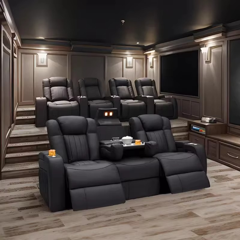 Leather Recliner Sofa Sets Pow - огляд і ціна Home Cinema Recliners