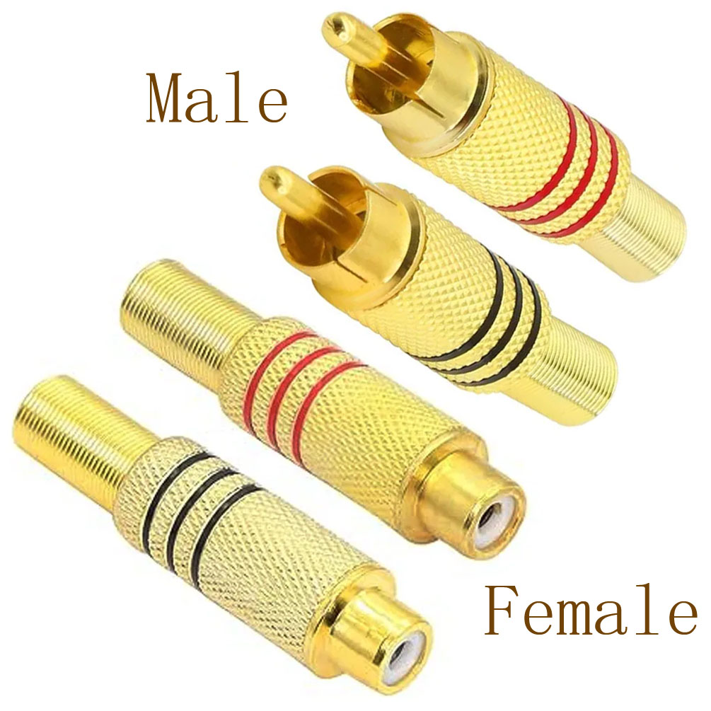 4PCS RCA Plug Gold Plated Sold - огляд і ціна Home Cinema Ampli